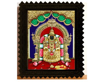 Impresión fotográfica de Padmavati Devi con marco de madera de teca. Envío con impuestos pagados en EE. UU.