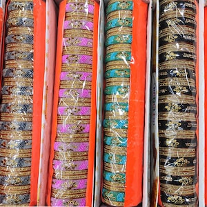 Glittering Stone Bangle Set: Sangeet Mehndi Jewelry Gift
