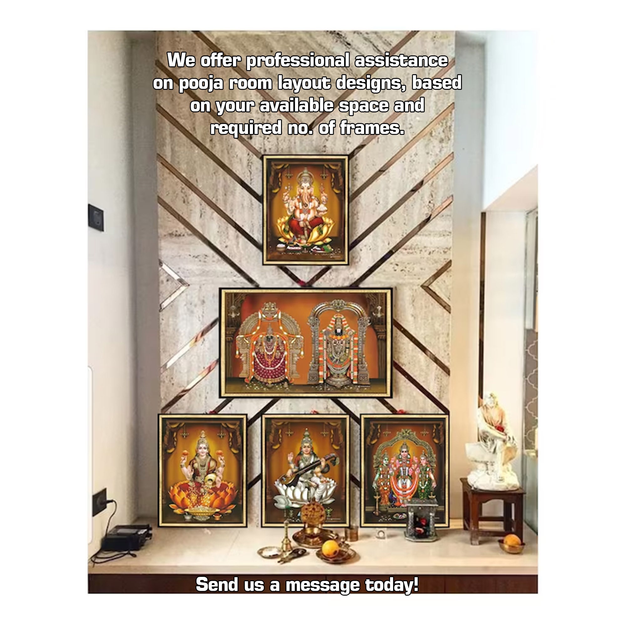 シルディ・サイババのフォトフレーム：宗教的な壁アート、米国向け関