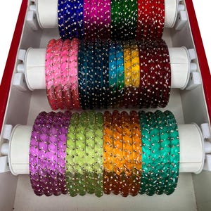24+ Glass Bangles, Light & Dark Colors, Personal Bangles Collection ...