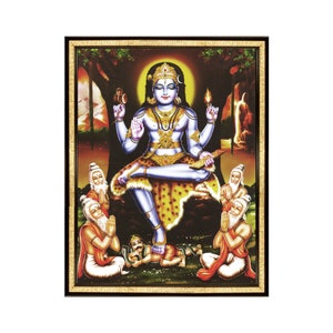 Cornice per foto Gurubhagwan Dakshinamoorthy, decorazione da parete per la consapevolezza definitiva, regalo religioso per insegnanti riconoscenti