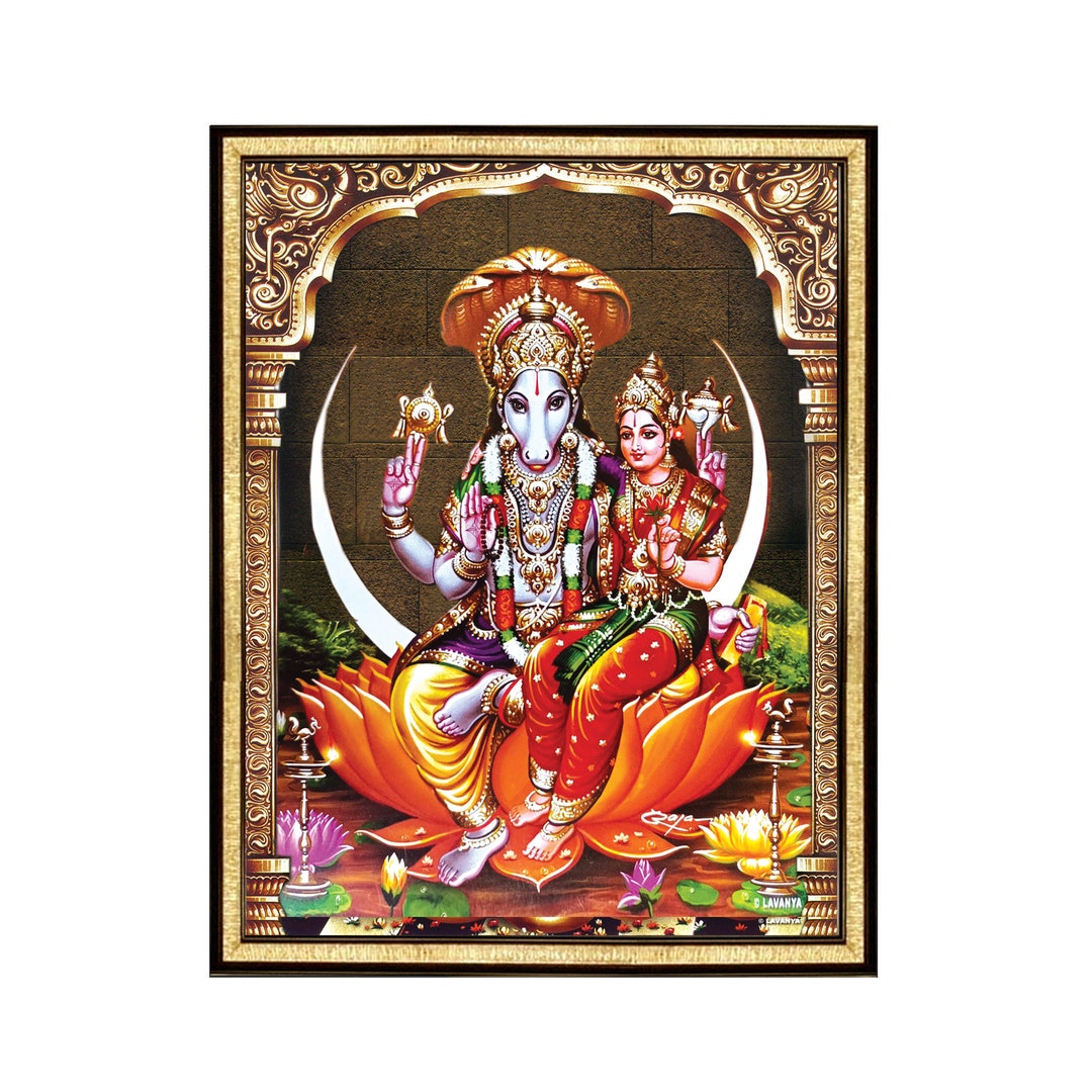 Sri Hayagriva Lakshmi Digital Photo Frame Horseheaded Avatar Etsy