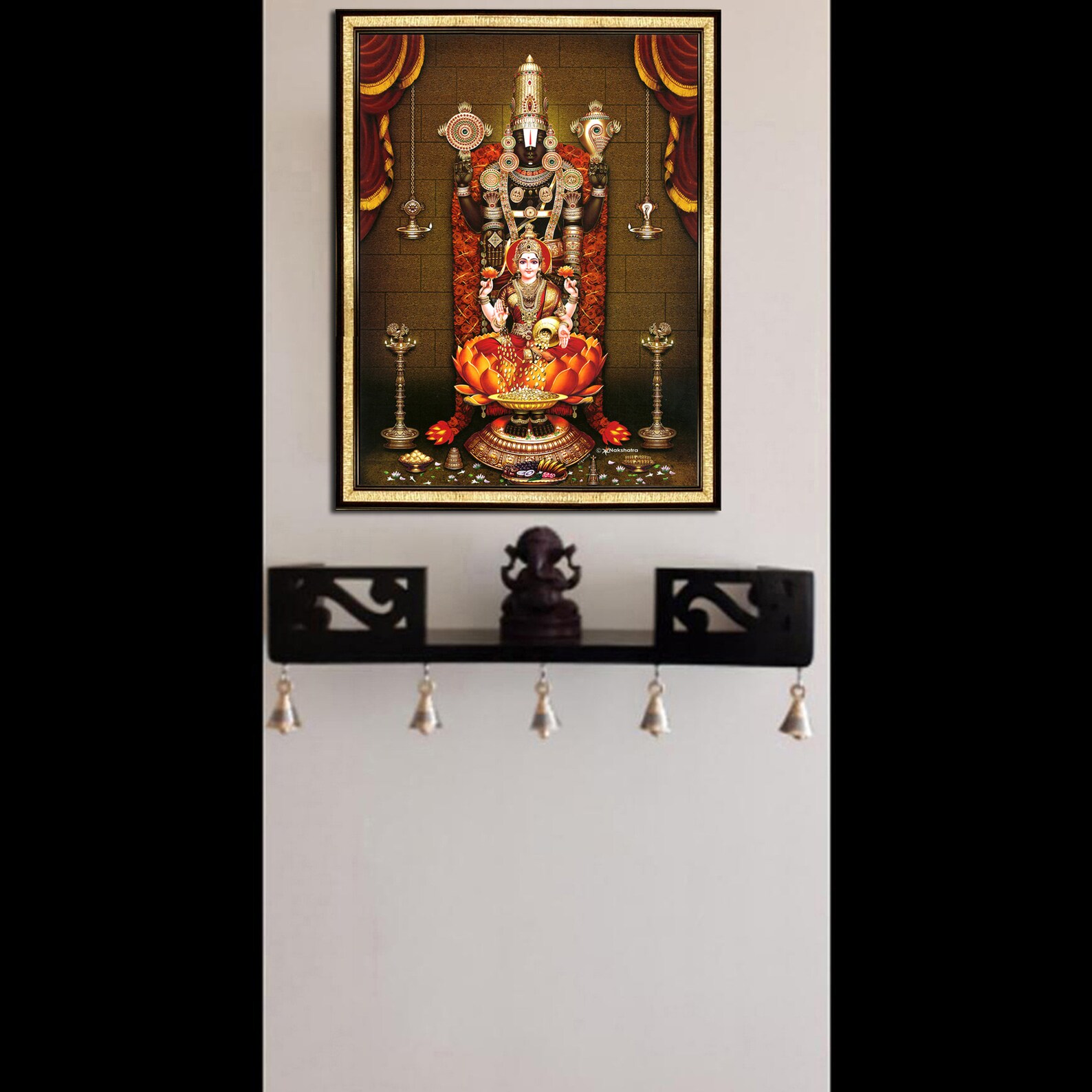 Venkateswara Lakshmi Photo Frame, Hindu Religious Wall Decor - Etsy