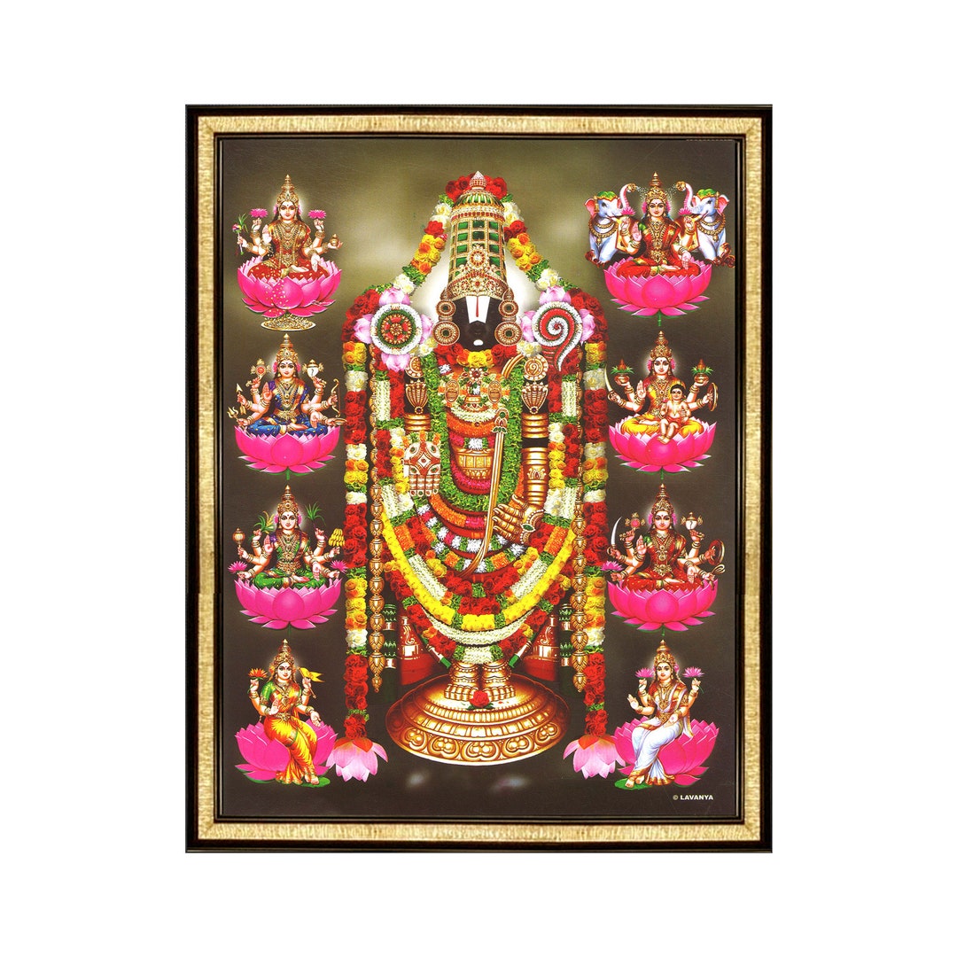 Venkateswara Swamy With Asthalakshmis Photo Frame for Puja Room ...