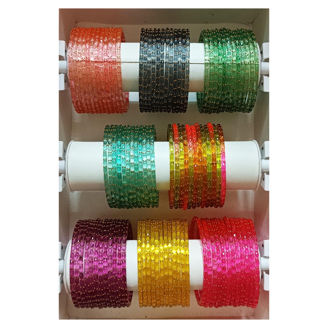 その他 miki Light Color Glass Bangles (96 Pieces): Indian Wedding Favors