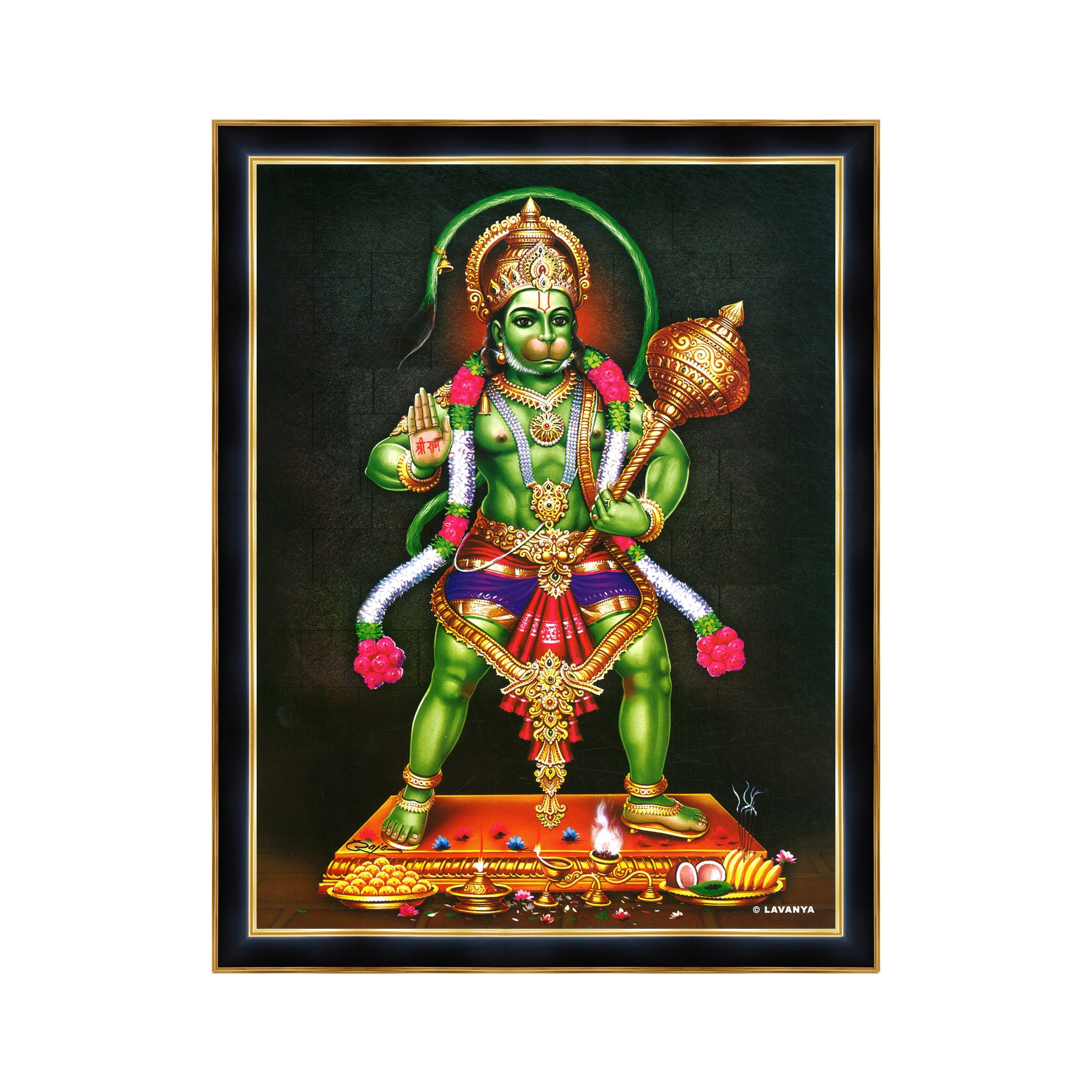 学生制作】インド神話ハヌマーン(グリーンモンキー、Hanuman) パンチャ