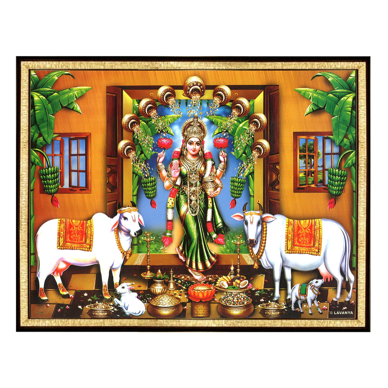Lakshmi Photo Frame, Hindu Home Decor, Duty Paid for USA - Etsy