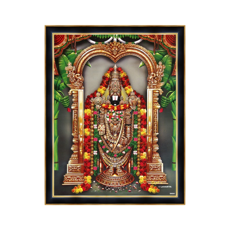 Venkateswara Swamy Photo Frame: Hindu God Print, Pooja Room Decor - Etsy UK