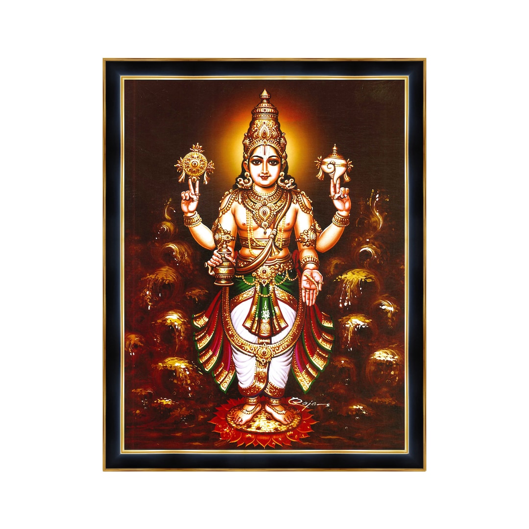 Buy Lord Dhanvantari Digital Photo Frame Hindu God of Medicines ...