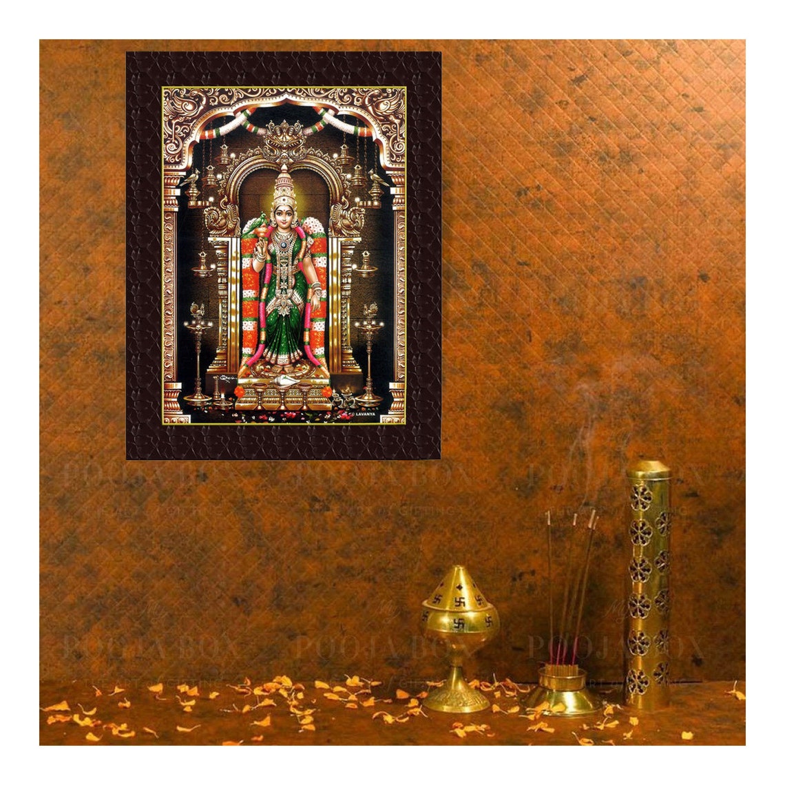 Meenakshi Amman Devi Digital Photo Frame Wall Decor Puja Etsy