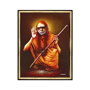 Kanchi Sri Sankaracharya Maha Periyava Photo Frame, Jagadguru who spared his knowledge in spiritual journey