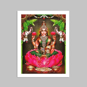 Moldura Mahalakshmi: arte da deusa hindu branca pura