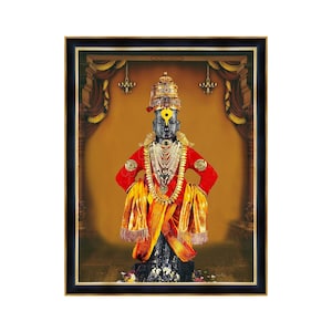 Lord Vithoba Vitthal Fotorahmen. Form von Vishnu, Krishna.  Sri Panduranga Wanddekoration