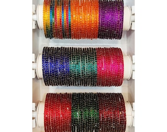 Kleurrijke glazen armbandset: Indiase huwelijkssieraden, 108 stuks (bezorgd betaald voor VS)