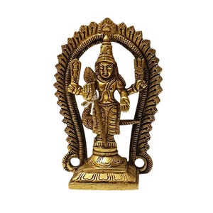 Lord Murugan  Idol, Pure Brass Statue. South Indian Home Decor For Spiritual Growth