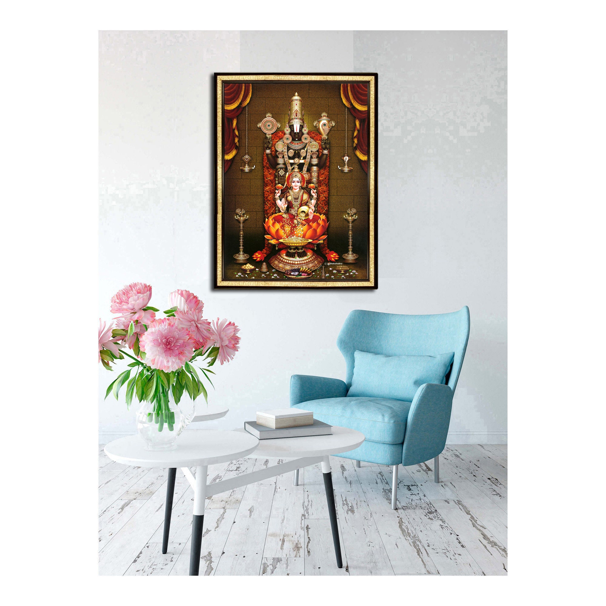 Venkateswara Lakshmi Photo Frame, Hindu Religious Wall Decor - Etsy