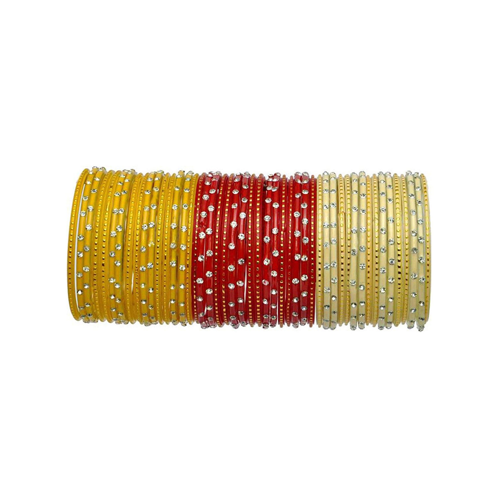144 Pieces of Colored Glass Bangles Studded with Zircon for Etsy