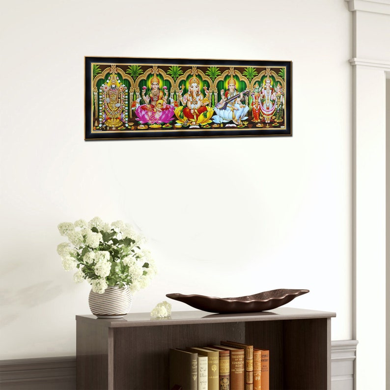 Buy Hindu Gods Photo Frame, Religious Decor for Puja Room, Delivered ...
