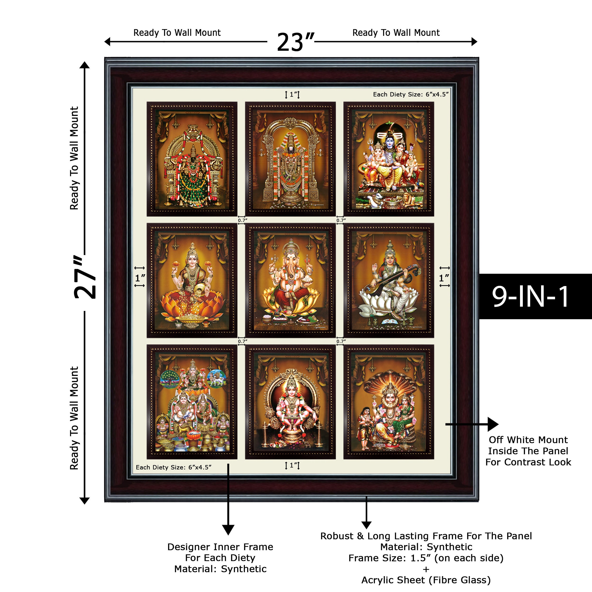Large Allinone Religious Digital Photo Frame of 9/16 God & Etsy India