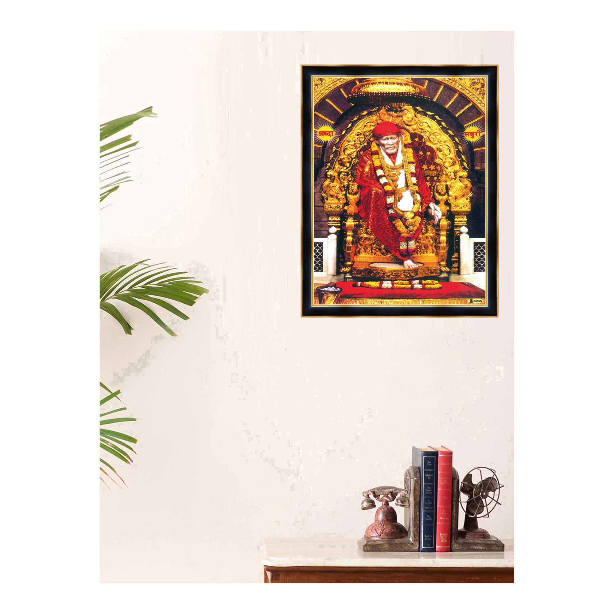 シルディ・サイババのフォトフレーム：宗教的な壁アート、米国向け関