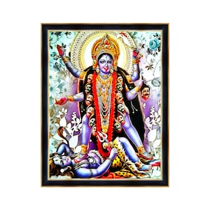 Fearless Maa Kali Durgai Photo Frame, Goddess Of Doomsday