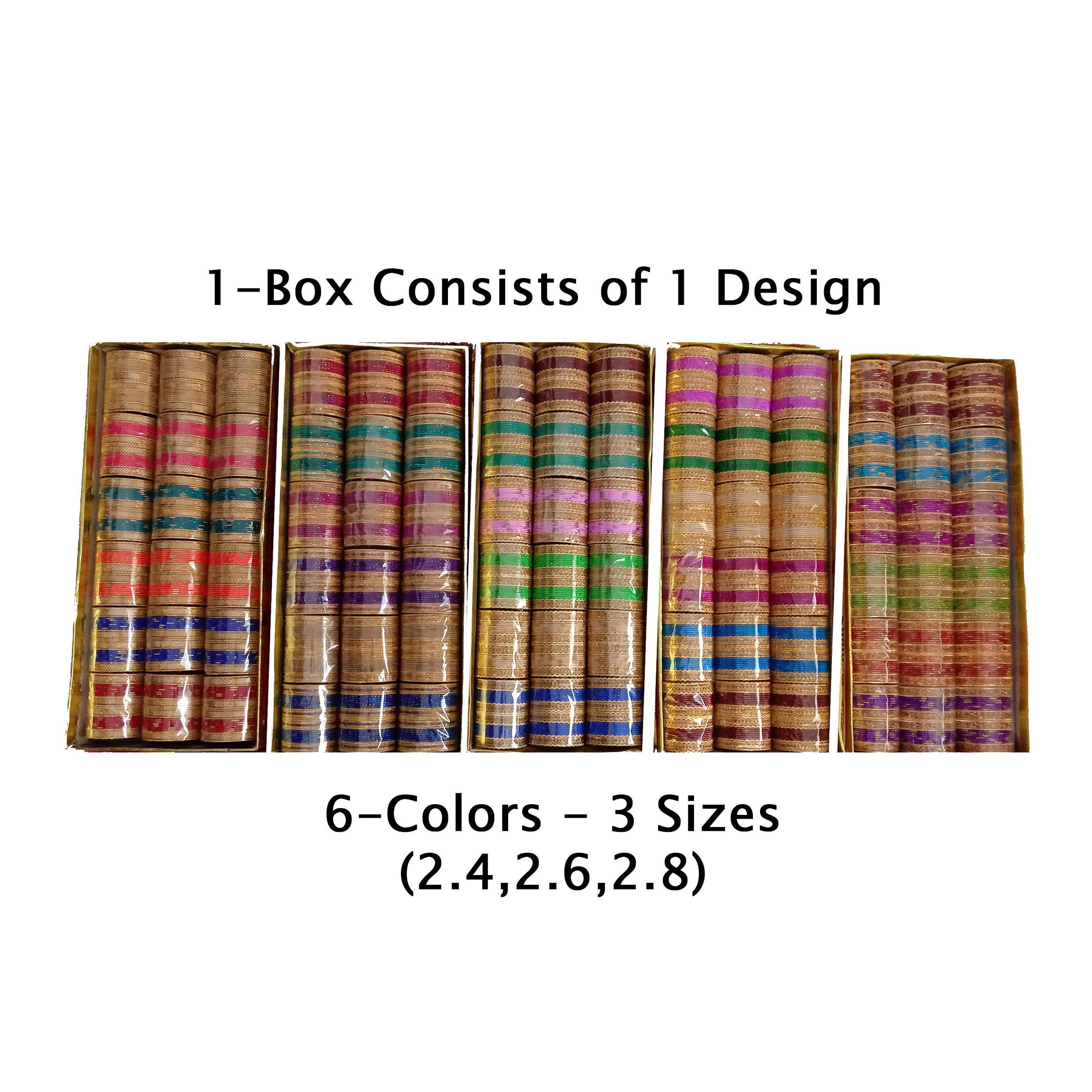 432 pieces of Colored Lac Bangles (36 Dozens) for Gifting To Guests in Wedding, Mehndi, Sangeeth Night