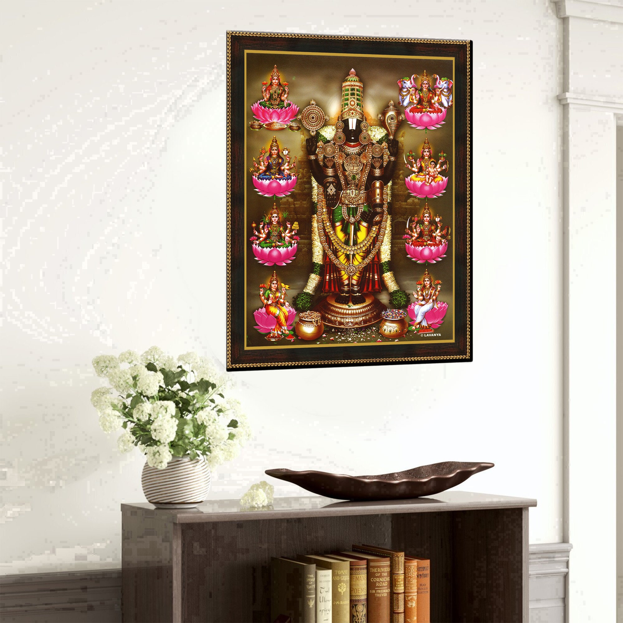 Venkateswara Swamy Astalakshmi Photo Frame, Hindu God Home Decor - Etsy