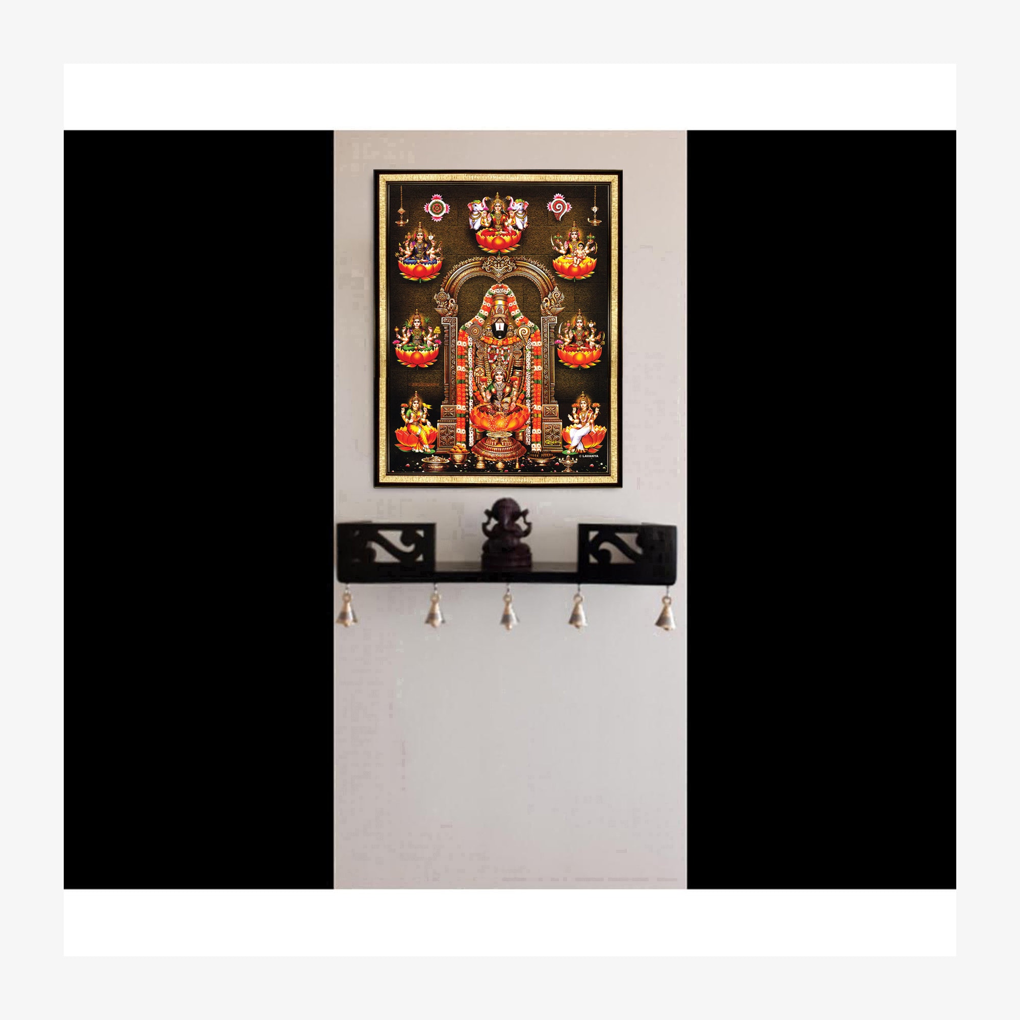 Buy Lord Perumal Astalakshmi Photo Frame, Hindu God Home Decor Online ...