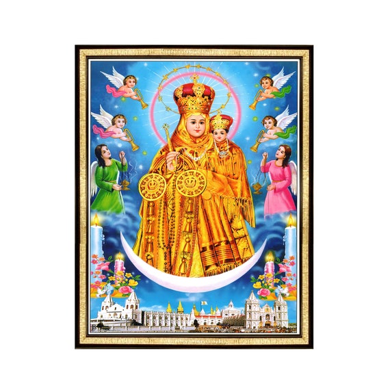Mother Mary Photo Frame, Christian Art, Pooja Room Decor - Etsy