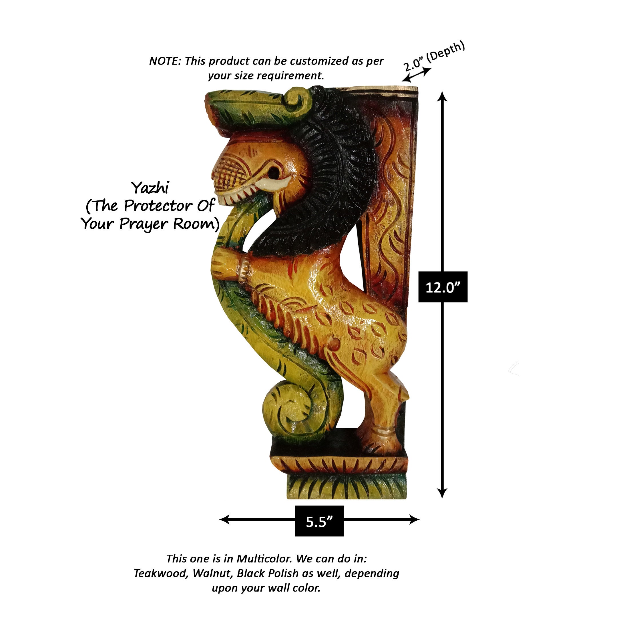 Wooden Wall Brackets of Yali Mythical Creature Who is - Etsy Denmark Wooden Wall Brackets of Yali Mythical Creature Who is - Etsy Denmark