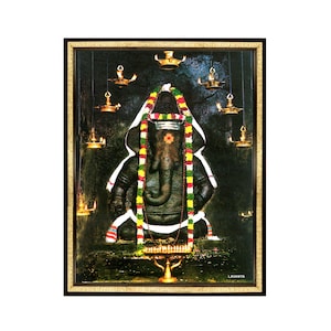 Seltener und origineller Pillaiyarpatti Pillaiyar (Vinayagar) -Fotorahmen, Tempel-Idol-Rock-Cut-Höhlenschrein für Ganesa (Ganesha)