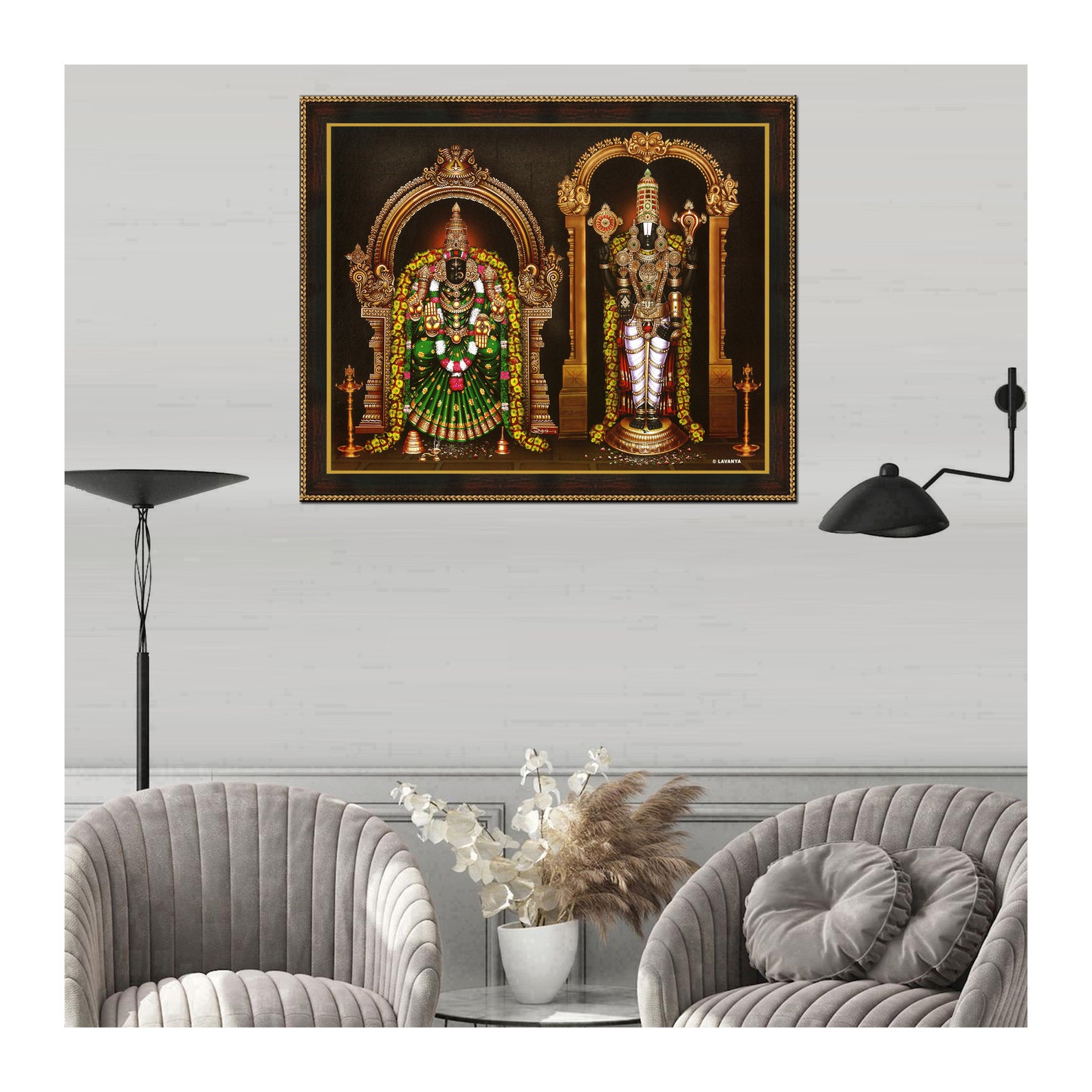 Thayar Perumal Photo Frame: Hindu Prayer Room Decor Delivered Duty Paid ...