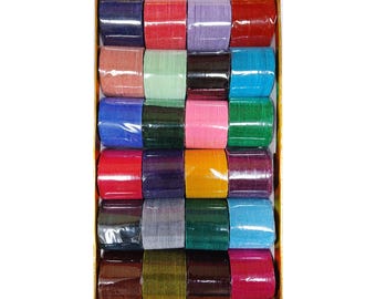 Fluwelen armbandenset: 24 kleuren, Indiase huwelijkssieraden bezorgd (belasting betaald) voor de VS