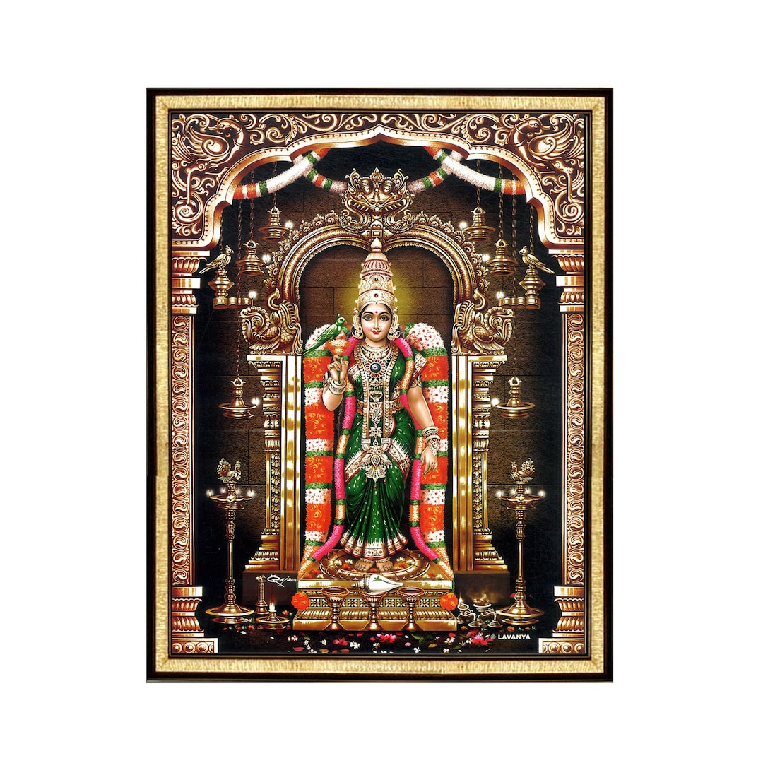 Meenakshi Amman God Photo Frame Divine & Religious Wall Decor Etsy