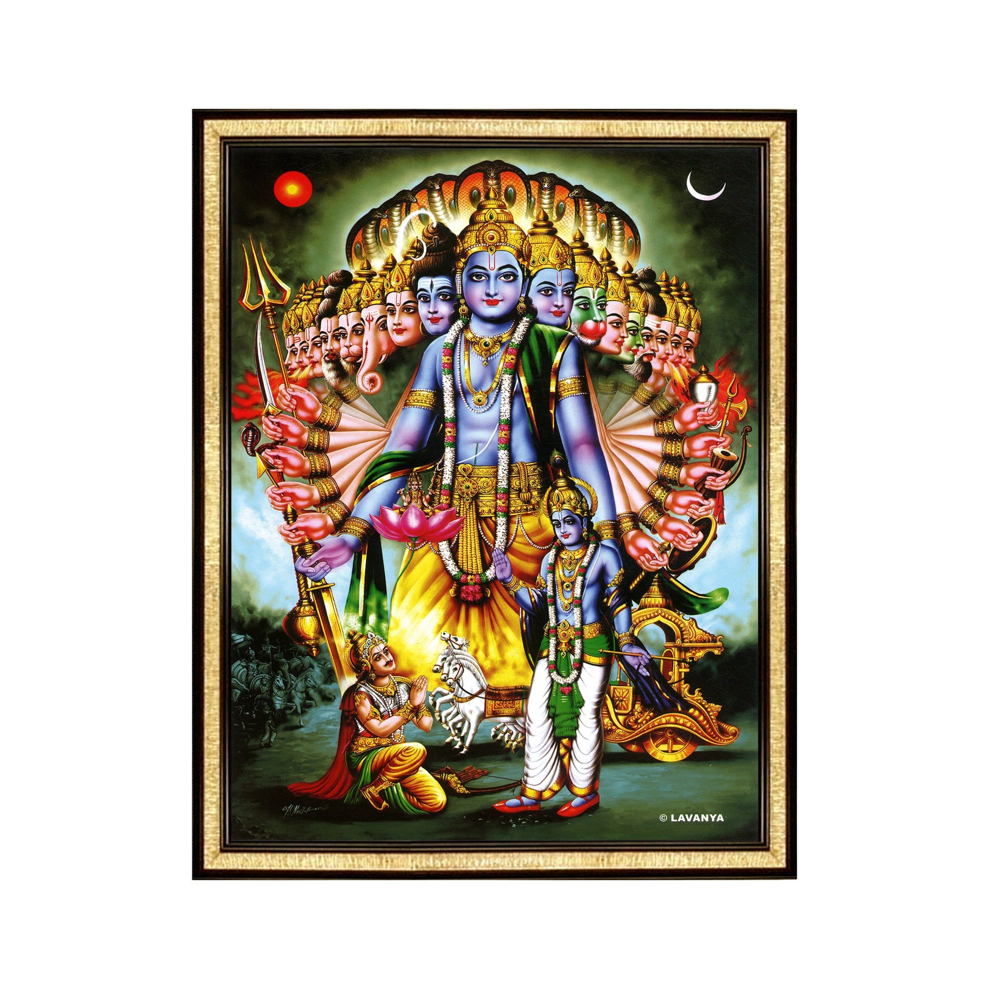 Krishna Arjun Photo, Geeta Updesh a scene from Mahabharata, Indian