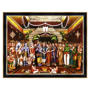 Srinivasa Padmavathi Kalyanam Photo Frame, The Most Royal Wedding Of Lord Balaji For Which He Took Loan From Kubera
