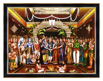 Srinivasa Padmavathi Kalyanam Photo Frame, The Most Royal Wedding Of Lord Balaji For Which He Took Loan From Kubera