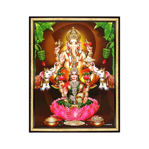 Messing Ganesh Laxmi Deepak Premium Messing Qualität Dekorative Diyas für Tempel Dekor Handgefertigte Deepak für Home Decor Traditionelle Lampen