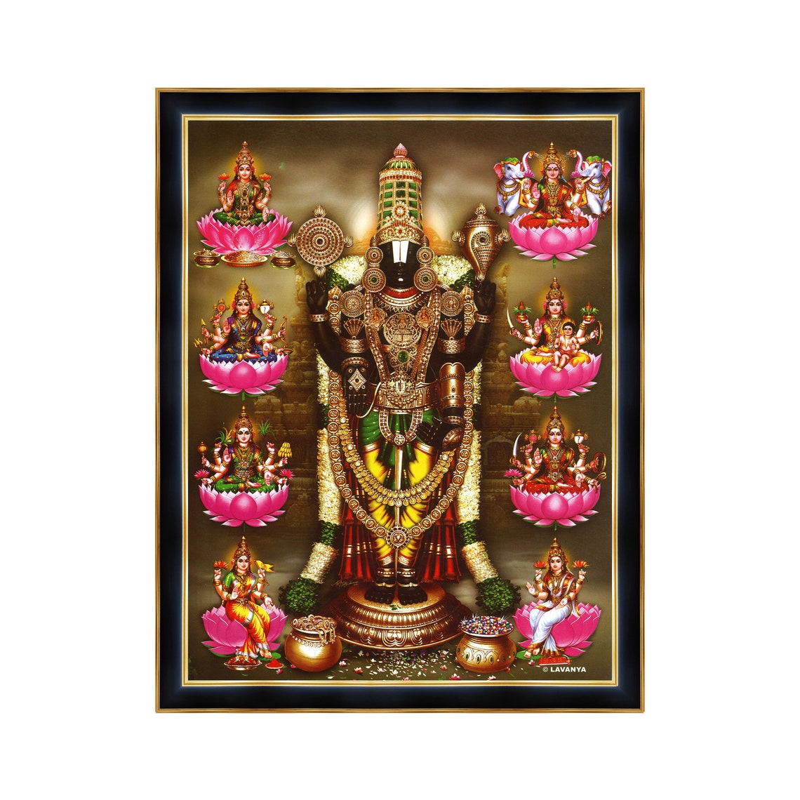 Buy Venkateswara Swamy Astalakshmi Photo Frame, Hindu God Home Decor ...