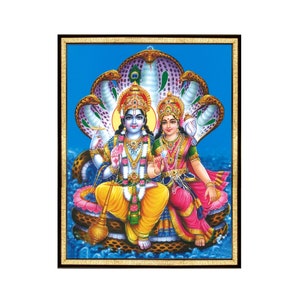 Cornice per foto Om Namo Lakshmi Narayana. Un bellissimo regalo di anniversario per amici e familiari indiani