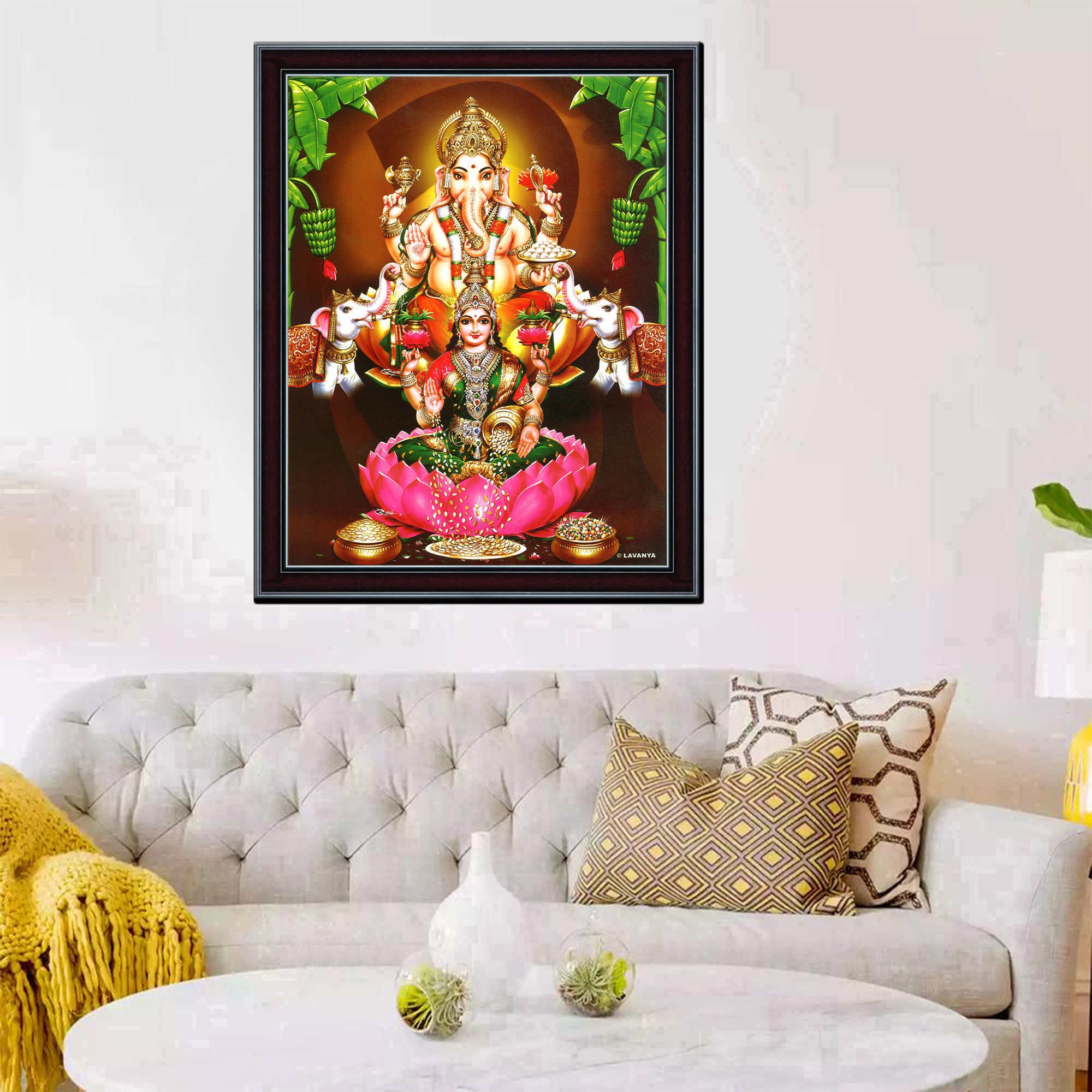 6 Inch Height Laxmi Ganeshji Decorative Hangings / Festive De