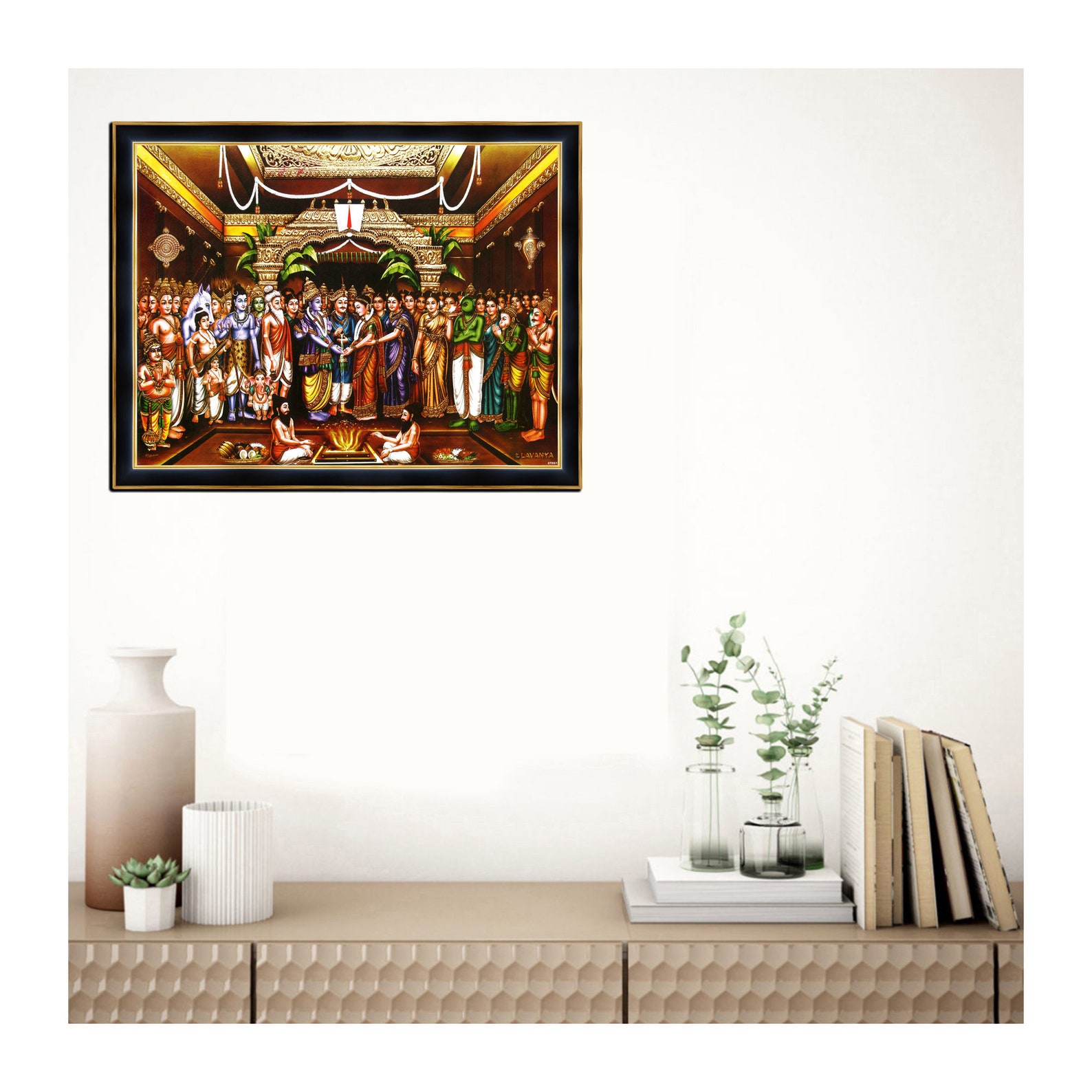 Buy Srinivasa Padmavathi Kalyanam Photo Frame: Lord Balaji Wedding ...