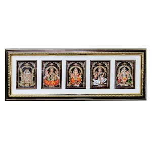 Cornice per foto religiosa di 5 divinità indù a tua scelta. Per la stanza Puja nella nuova casa