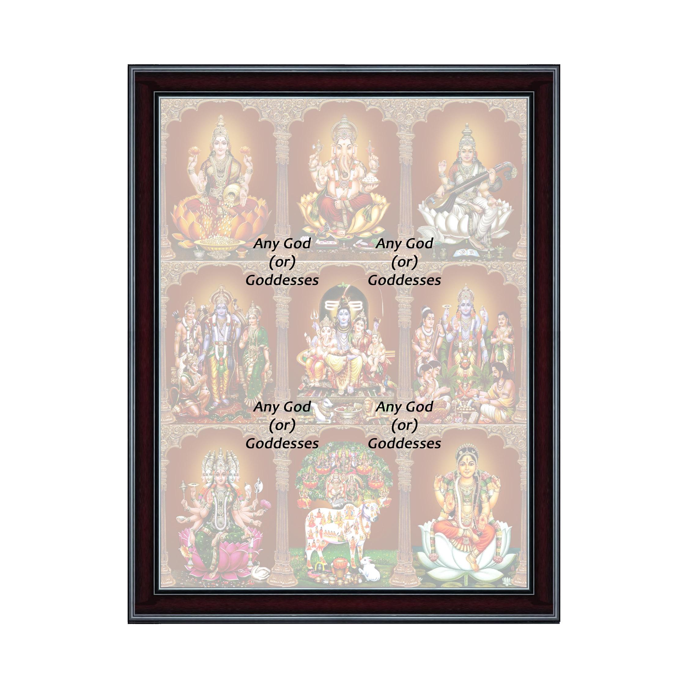 Multiple God Frame Hindu God & Goddess Photo Frame: All-in-one Religious Decor - Etsy