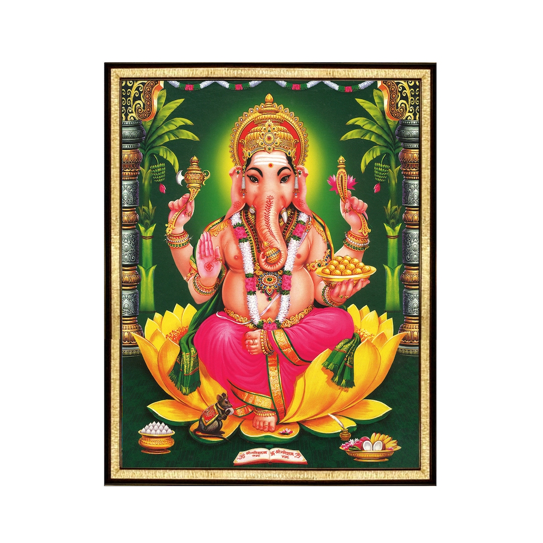 Vinayagar Digital Painting Photo Frame Home Decor Wall Etsy