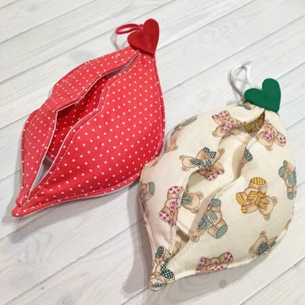 trousse pads a forma di bocca