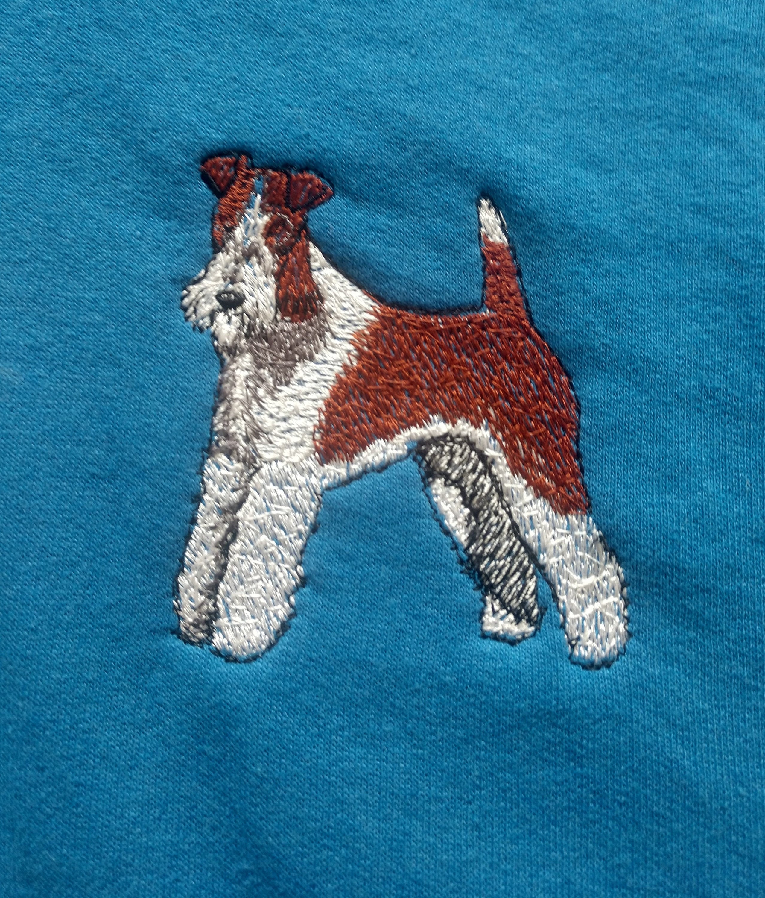 Hooded Sweatshirt With Embroidered Fox Terrier. Etsy UK