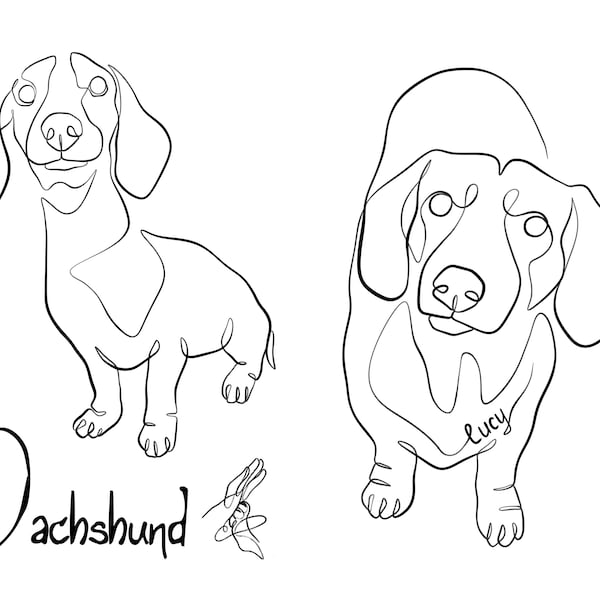 Dachshund Tattoo Etsy