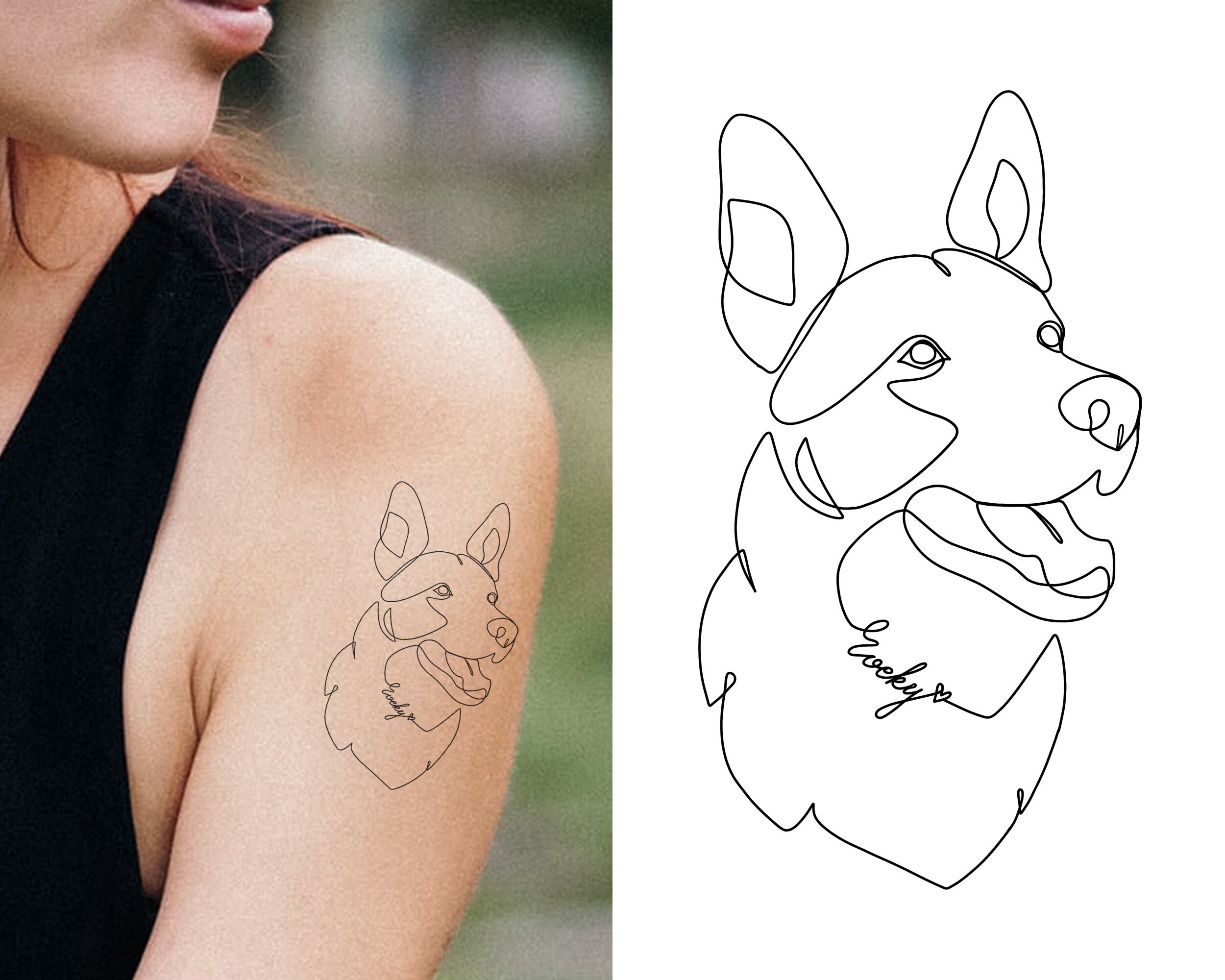 Line Drawing Dog Vector  Photo Free Trial  Bigstock