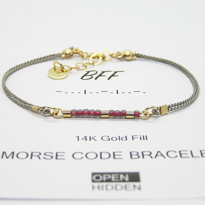 Bar Couples Friendship Long Distance Morse Code Jewelry BFF Custom Friendship Bracelets Morse Code Bracelet Secret Message Bracelet